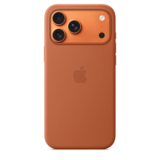 Terra cotta silicone MagSafe case for iPhone 17 Pro Max